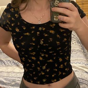 Floral baby tee